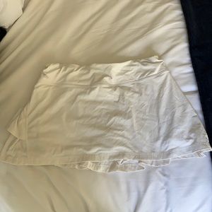 Lululemon White Ruffle Skort
